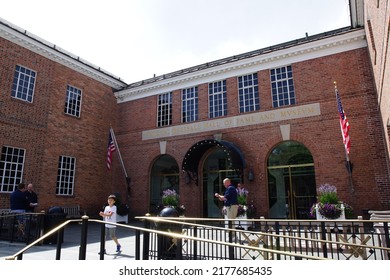 Cooperstown, New York, USA - June 11, 2022: Entrance To The National Baseball Hall Of Fame And Museum