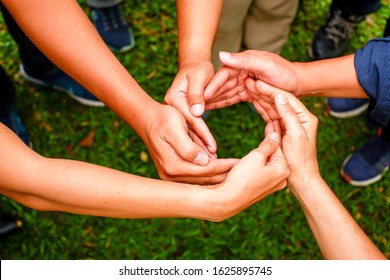 The Coordination Of The Groups Of People That Come Together To Show The Teamwork That Is Ready To Succeed Together In The Future. With The Concept Of Teamwork And Determination To Succeed Together