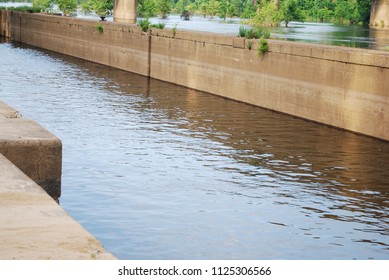 Coosa River Flowing Through Locks