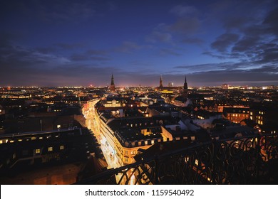 Copenhagen From Above At Night