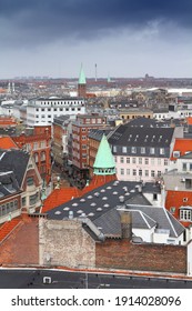 Copenhagen City, Denmark - Aerial View Of The Old Town.