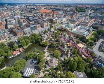 Copenhagen Cityscape, Denmark. Copenhagen Old Town, Tivoli Garden