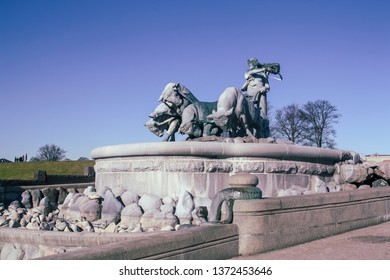 Copenhagen, Denmark; 02 16 2016. The Gefion Fountain. It Was Donated To The City Of Copenhagen By The Carlsberg Foundation. Artist, Anders Bundgaard And Was Inaugurated In 1908.