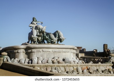 Copenhagen, Denmark; 02 16 2016. The Gefion Fountain. It Was Donated To The City Of Copenhagen By The Carlsberg Foundation. Artist, Anders Bundgaard And Was Inaugurated In 1908.