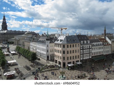 COPENHAGEN, DENMARK - CIRCA AUGUST 2017: Copenhagen City Centre - Højbro Plads (meaning Højbro Square)