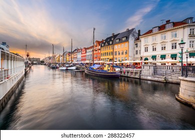 Copenhagen, Denmark Cityscape On The Nyhavn Canal.