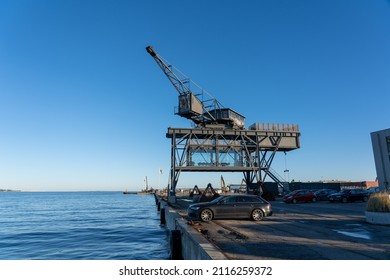 Copenhagen, Denmark - January 06, 2022: THEKRANE, A Former Coal Crane Converted Into An Exclusive Hotel, Spa, Meeting And Event Space.