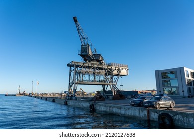 Copenhagen, Denmark - January 06, 2022: THEKRANE, A Former Coal Crane Converted Into An Exclusive Hotel, Spa, Meeting And Event Space.