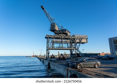 Copenhagen, Denmark - January 06, 2022: THEKRANE, A Former Coal Crane Converted Into An Exclusive Hotel, Spa, Meeting And Event Space.