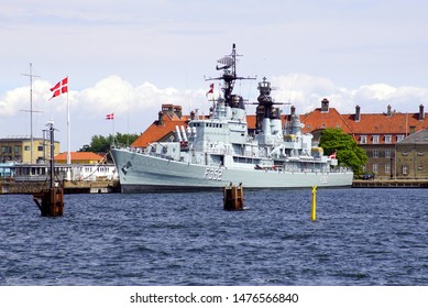 Copenhagen, Denmark - July 20, 2019: Former Royal Danish Navy HDMS Peder Skram (F352).