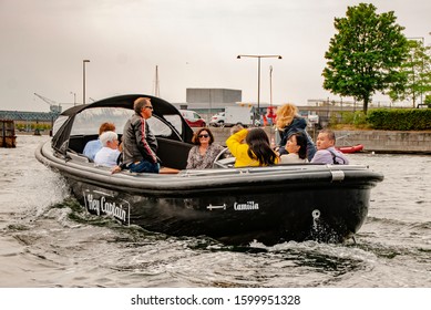 Copenhagen Denmark July 20 2019: Private Boat City Tour In Copenhagen