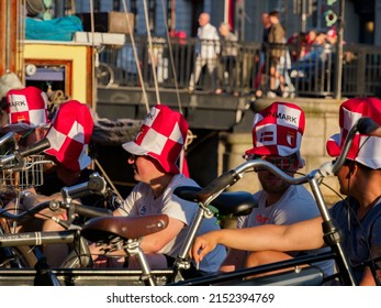 Copenhagen, Denmark - July 2021: Danish Fans During The Final Euro 2021 Football Matches. Europe