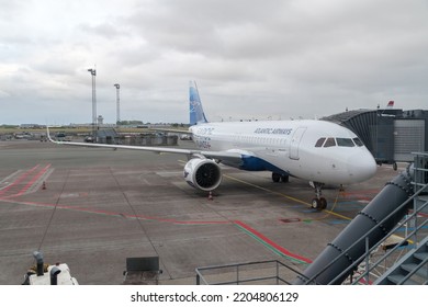 Copenhagen, Denmark - July 27, 2022: Plane Of Atlantic Airways.