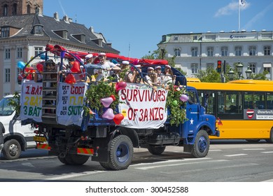 COPENHAGEN, DENMARK - Juny 26: Copenhagen Students Celebrate Their High School Graduation, Copenhagen On Juny 26, 2015