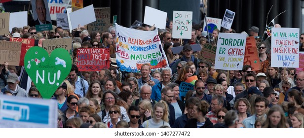 Copenhagen, Denmark Maj 2019 - The People’s Climate March In Copenhagen