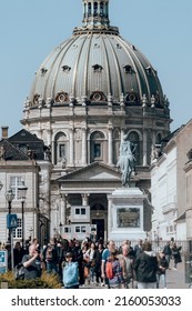 Copenhagen, Denmark, May 22nd 2022 - Frederik's Church popularly known as The Marble Church for its architecture, is an Evangelical Lutheran church in Copenhagen, Denmark. High quality photo