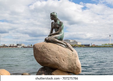 COPENHAGEN, DENMARK - MAY 25: Monument of the Little Mermaid in Copenhagen, Denmark May 25, 2017