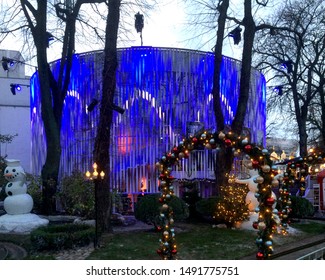 Copenhagen / Denmark - November 23 2015:  Tivoli Concert Hall Extension By 3XN