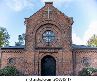 Copenhagen, Denmark - October 16 2021: Ols Burial Chapel In Assistens Cemetery In The District Nørrebro.