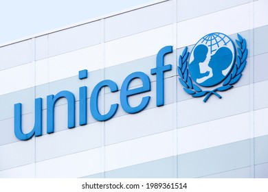 Copenhagen, Denmark - September 10, 2017: Unicef warehouse in Copenhagen. Unicef is a United Nations programme that provides humanitarian and developmental assistance to children and mothers	