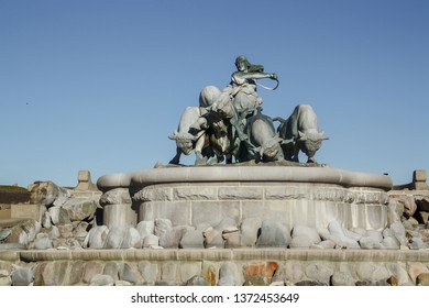 CopenhagenDenmark; 02162016. The Gefion Fountain. It Was Donated To The City Of Copenhagen By The Carlsberg Foundation. Artist, Anders Bundgaard And Was Inaugurated In 1908.