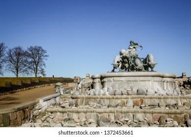 Copenhagen/Denmark; 02/16/2016. The Gefion Fountain. It Was Donated To The City Of Copenhagen By The Carlsberg Foundation. Artist, Anders Bundgaard And Was Inaugurated In 1908.