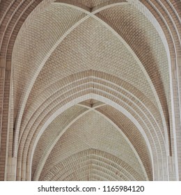 Copenhagen/Denmark - October 21,2017 : Grundtvig's Church.The Rare Example Of Expressionist Church Architecture. Stunning Interior Designed By Peder Vilhelm Jensen-Klint.