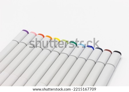 Copic Markers on plain background