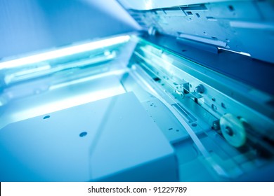 copier with a bright light inside