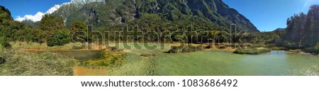 Copland Track, Welcome Flat Hut and Hot Pools, New Zealand, South Island Stock fotó © 