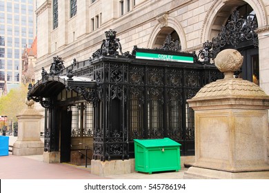 Copley Square Subway Station In Boston Massachusetts USA