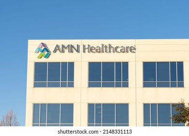 Coppell, Texas, USA - March 19, 2022: AMN Healthcare Office Building In Dallas, Texas, USA. AMN Healthcare Services, Inc. Provides Healthcare Workforce Solutions And Staffing Services. 