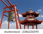 Copper bell on the territory Giant Wild Goose Pagoda or Big Wild Goose Pagoda, is a Buddhist pagoda located in southern Xian (Sian, Xi