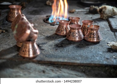 Copper Coffee Pot Antep , Turkey