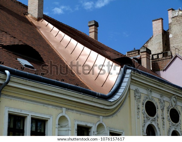 Copper Flashing Detail Clay Tiles Dormers Stock Photo Edit Now