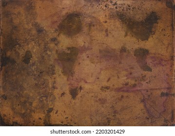 Copper Metal Texture, Old Copper Plate Background