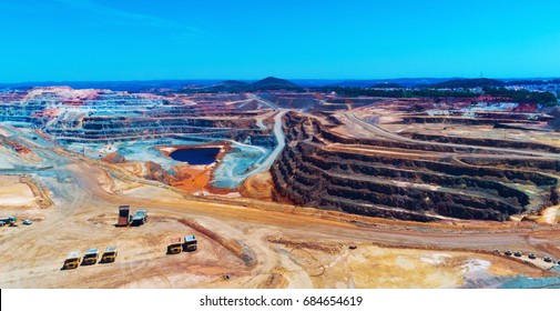 Copper mine open pit Atalaya Rio Tinto. Spain.