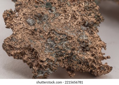 Copper Mineral, Isolated Sample On White