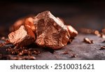 copper ore, macro photography, ore extraction mine, metal used in the production of conductive material