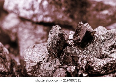 Copper Ore, Macro Photography, Ore Extraction Mine, Metal Used In The Production Of Conductive Material