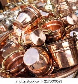 copper pail,Gold copper pail concept