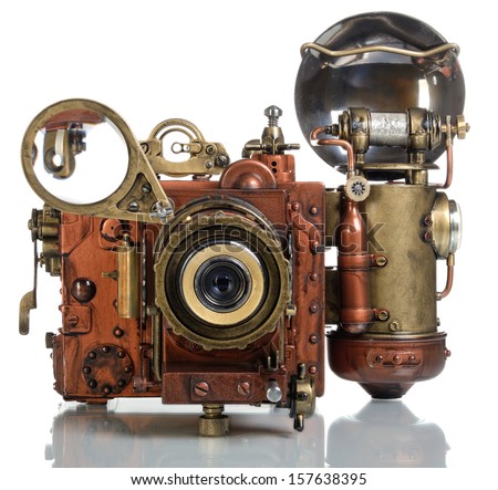 Copper Photo camera.. Style Steampunk.