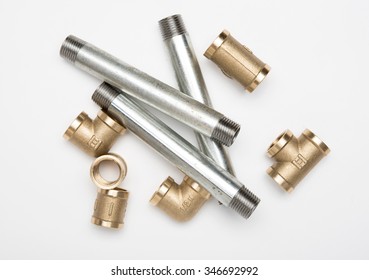 Copper pipe connectors and threaded iron pipe