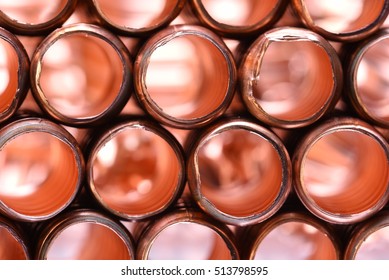 Copper Pipe Scrap Closeup