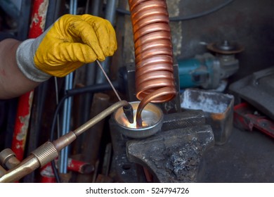 Copper pipe welder - Welder working - Powered by Shutterstock