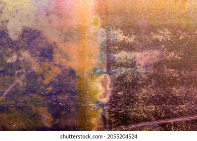 copper sheet with colorful. background or textura patterns - Shutterstock ID 2055204524