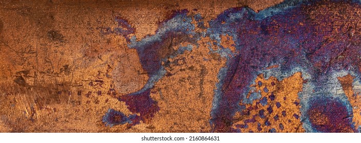 copper sheet with colorful. background or textura patterns