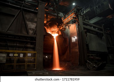 Copper Smelting At A Metallurgical Plant