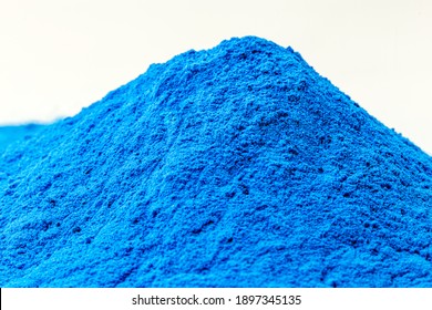 Copper sulfate, a chemical compound, works as an algaecide. Used in swimming pools, agriculture and gardening use the mineral compound a lot to avoid fungal infestations in crops - Shutterstock ID 1897345135