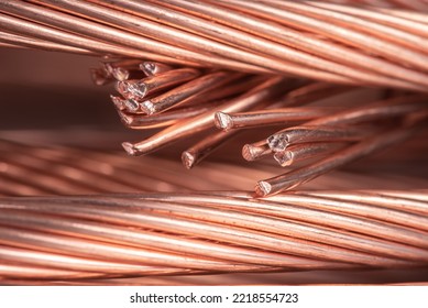 Copper Wire Cable Close-up, Raw Material Energy Industry